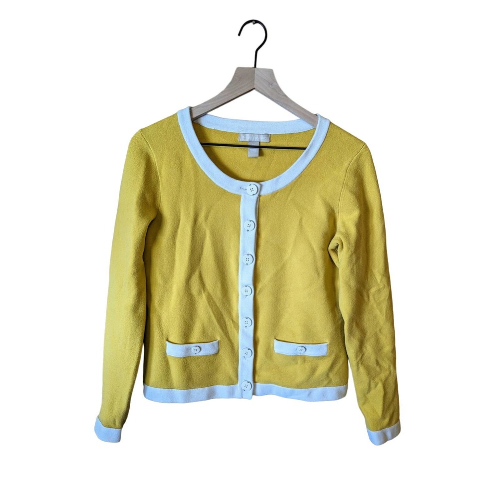 Banana Republic Button Front Cardigan Retro Classic‎ Mustard Yellow Medium